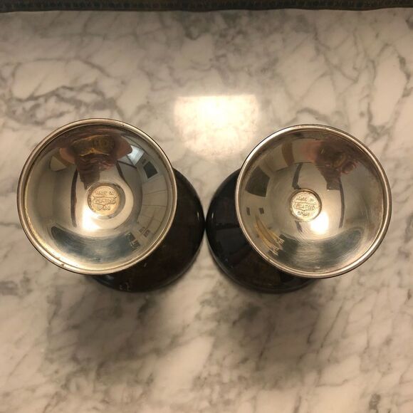 Pair of Plator Silver Plate Champagne Goblets - Picture 5 of 5